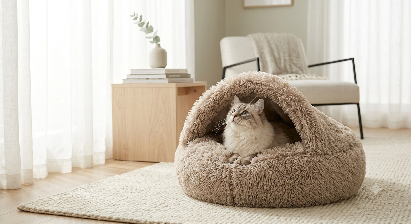 2-in-1 Plush Pet Bed for Dogs & Cats – Warm & Ultra-Soft