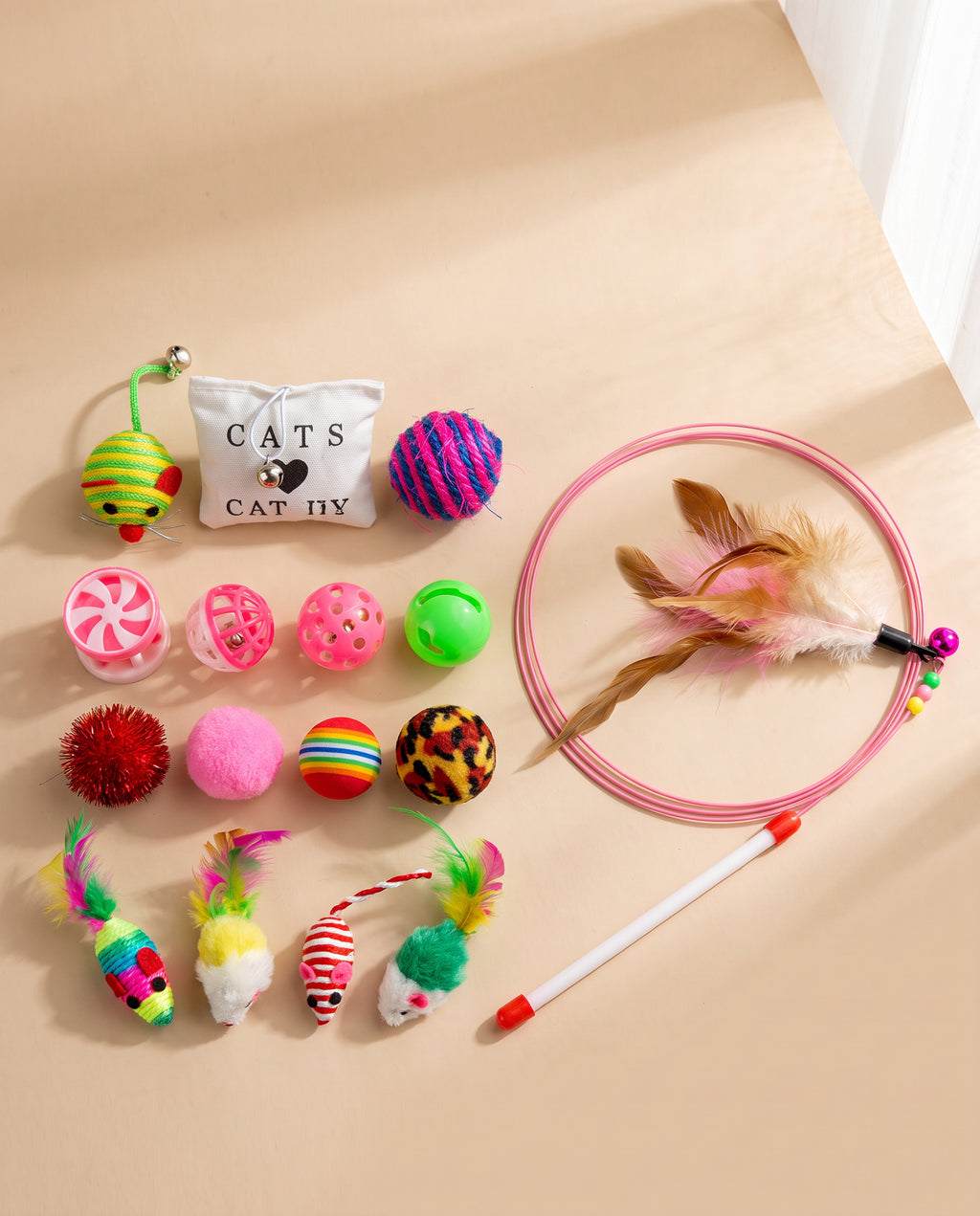 16-Piece Interactive Cat Toy Set – Endless Play for Cats & Kittens