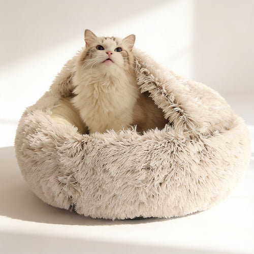 Noviqo Plush Pet Bed Brown - premium